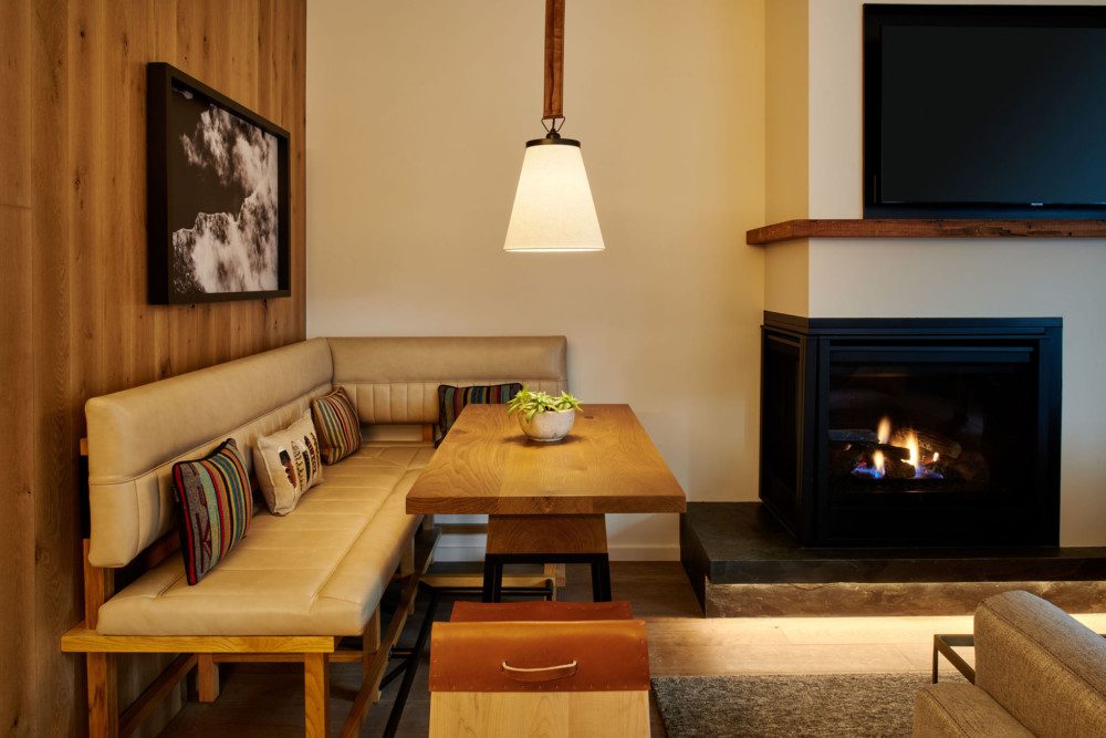 Dinning Area with Fireplace in Junior Suite