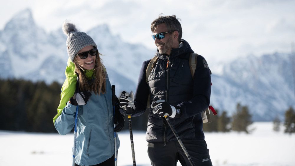 Happy guests enjoying winter in GTNP.