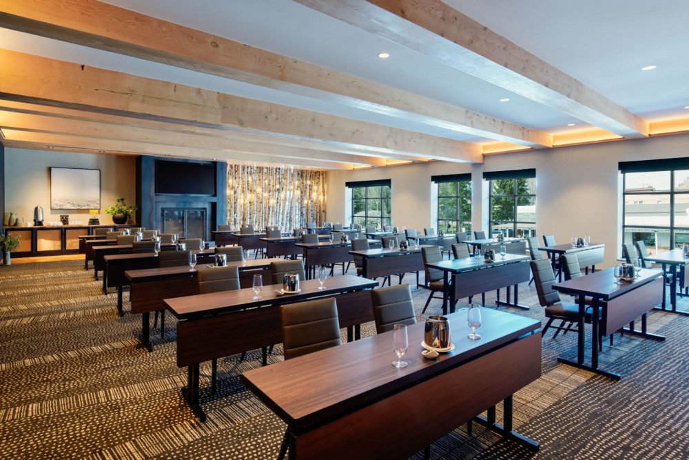 The Lupine Room Set Classroom for Meeting.