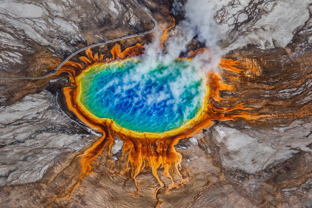 Grand Prismatic Spring Yellowstone.