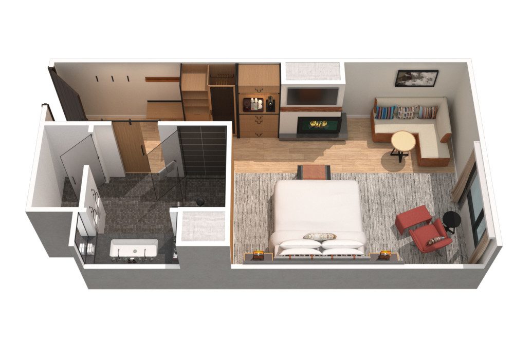 King Guestroom Floorplan
